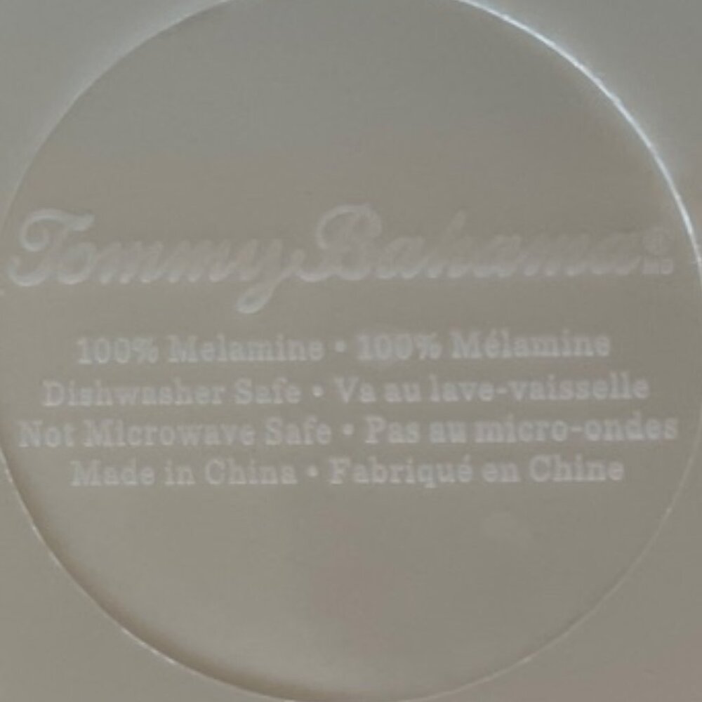 TOMMY BAHAMA Cream Swirl Melamine Serving Bowl 11" - Picture 13 of 16